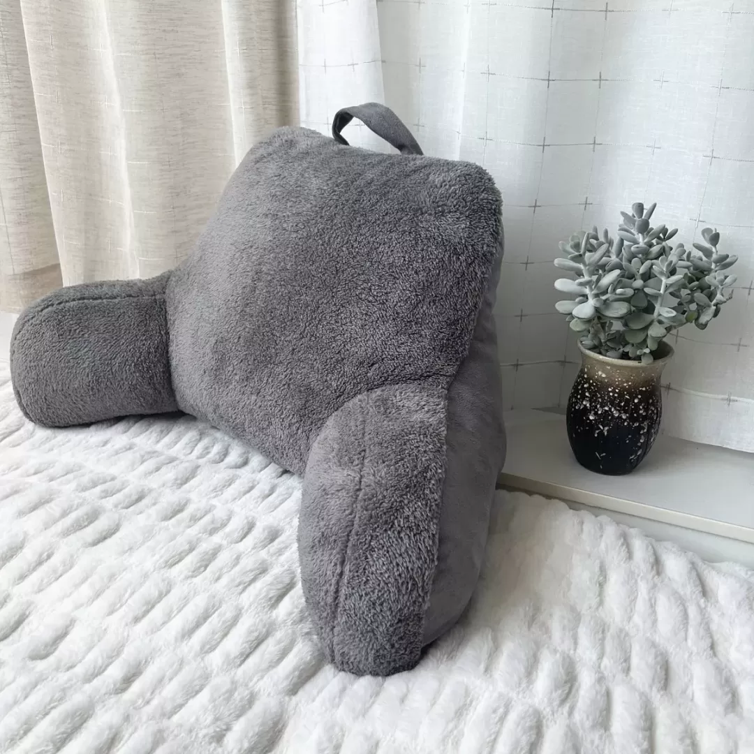 Faux Shearling Bed Rest Pillow
