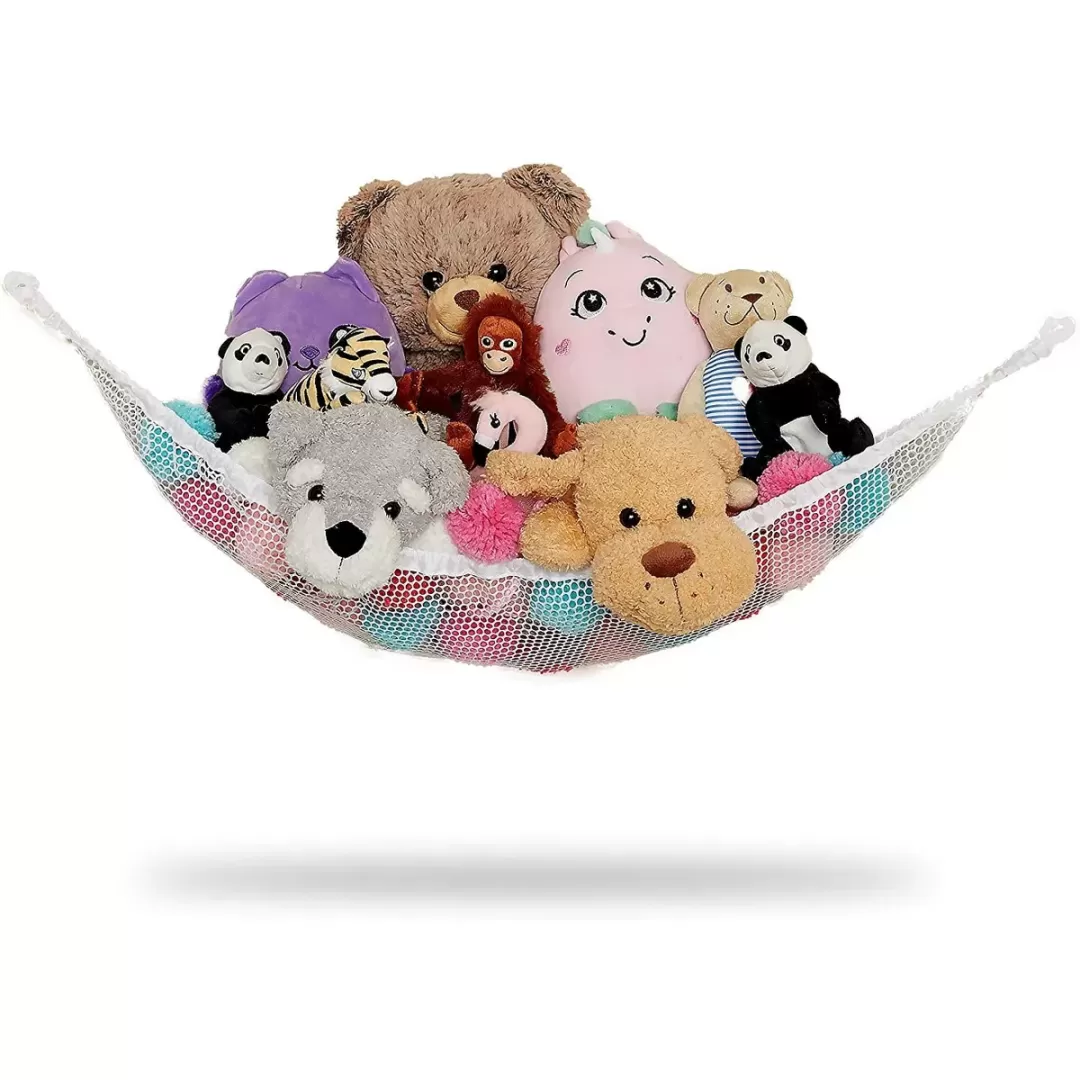 Blue Panda Stuffed Animal Storage Hammock for Small Soft Toys (3 pack, 32 x 24 in each)