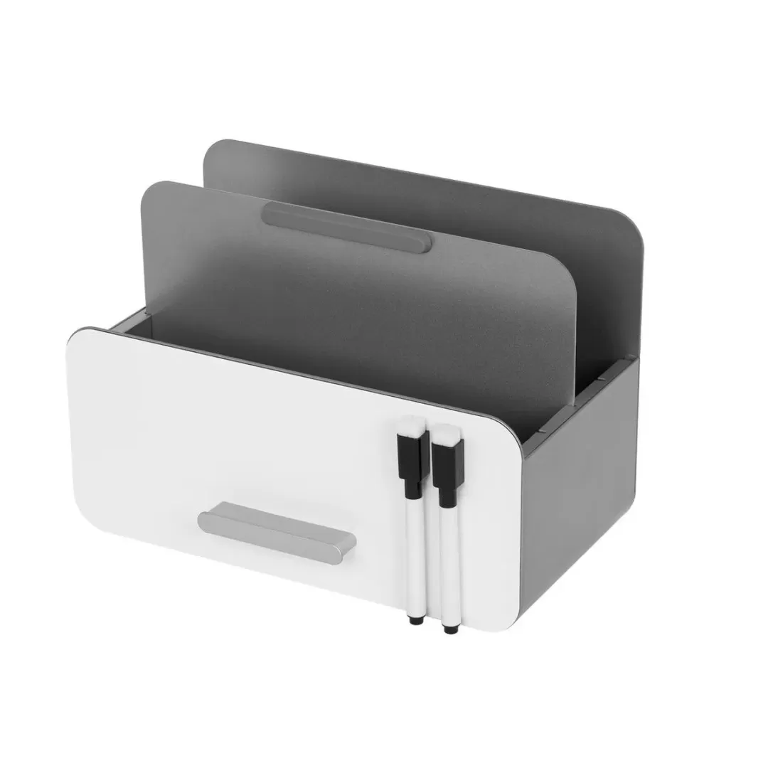 MPM 3-in-1 Steel Tablet and File Organizer With Whiteboard - Adjustable Height, Easy Assembly, Compatible with iPad and