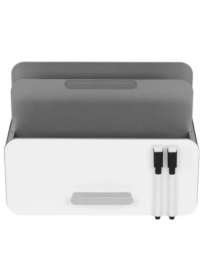 MPM 3-in-1 Steel Tablet and File Organizer With Whiteboard - Adjustable Height, Easy Assembly, Compatible with iPad and