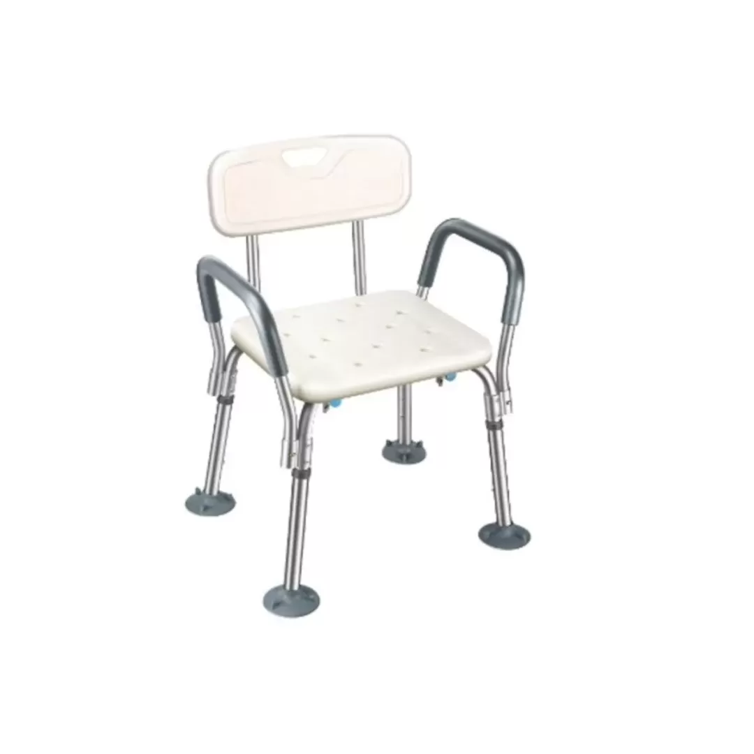 MPM Essential Spa Bathtub Shower Lift Chair, Adjustable Bath Seat, Portable Shower Bench, Tool-Free Assembly, Bathroom Lift Chair with Arms and Back