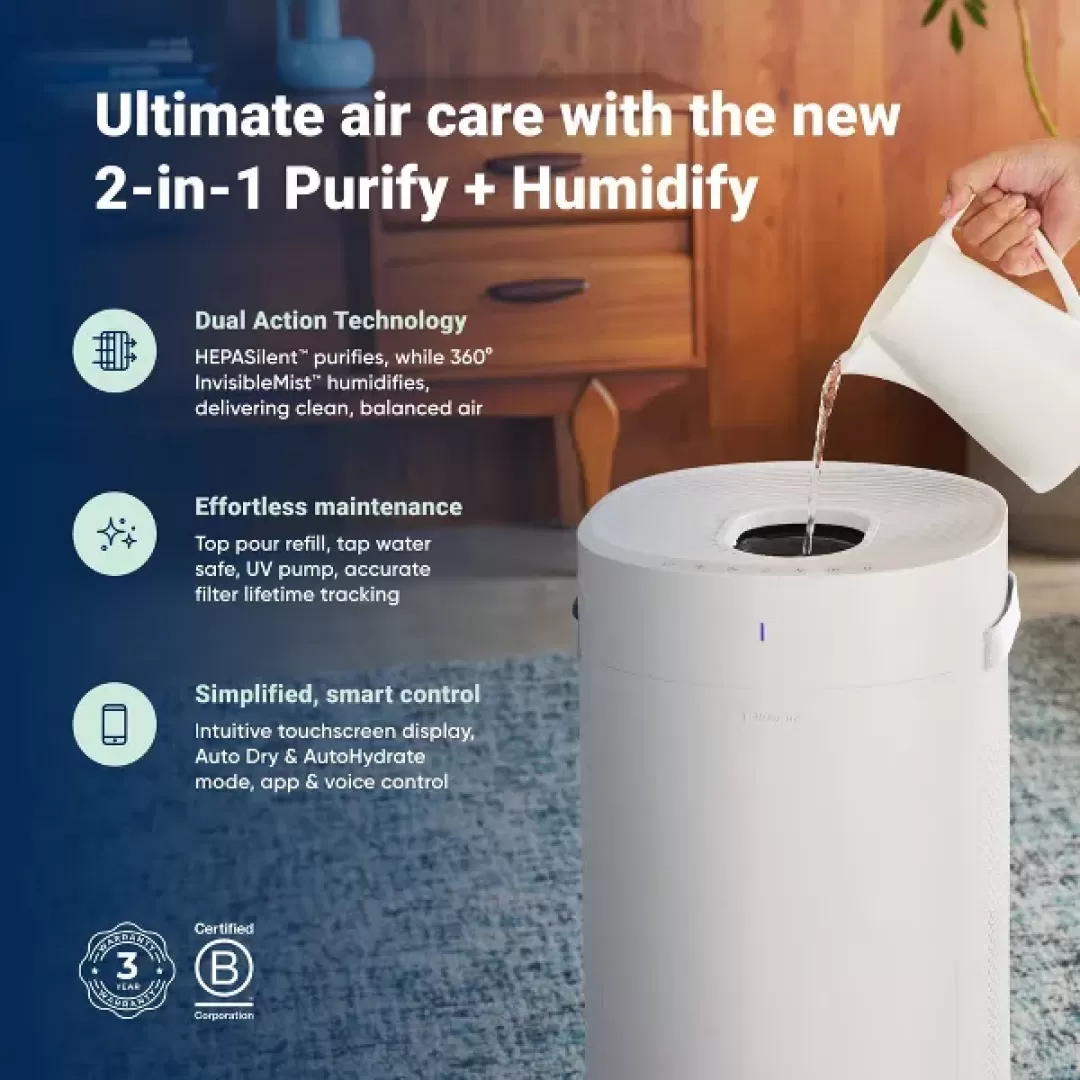 Blueair 2-in-1 Air Purifier and Humidifier