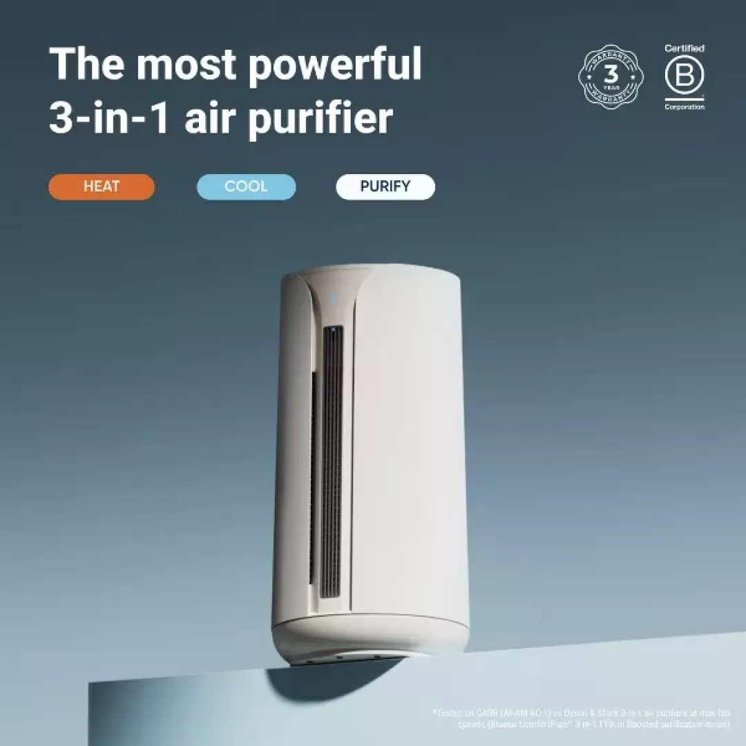 Blueair ComfortPure 3-in-1 T10i Air Purifier for Small Rooms