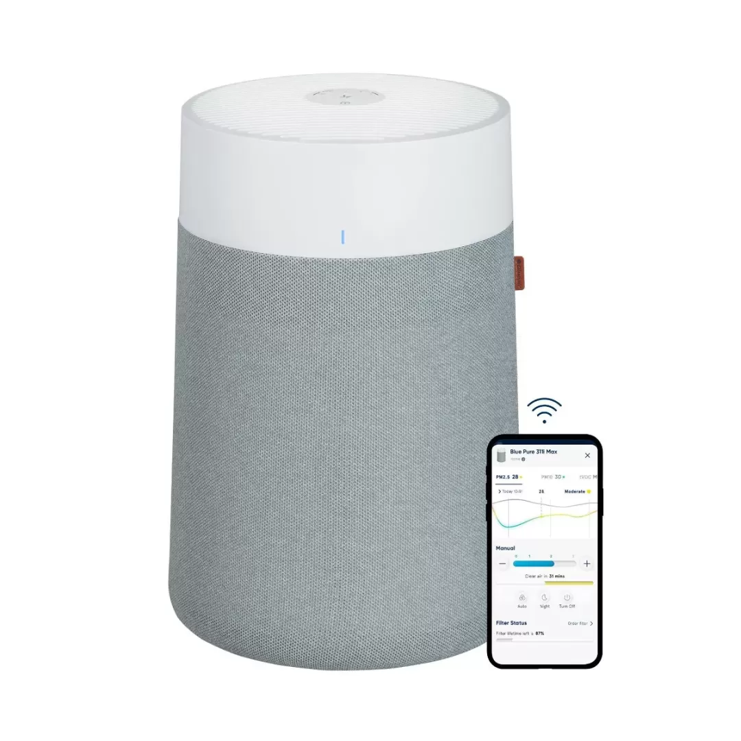 Blueair Pure 311i Max HEPA Air Purifier, 1858 sq. ft. Coverage, Smartphone App Control, Quiet, Energy Star Certified