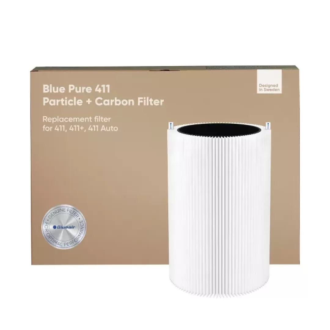 Blueair Blue Pure 411 Replacement Filter Fits Blue Pure 411, 411+, 411 Auto: Carbon, Captures Dust & Odors, 30-Day Warranty