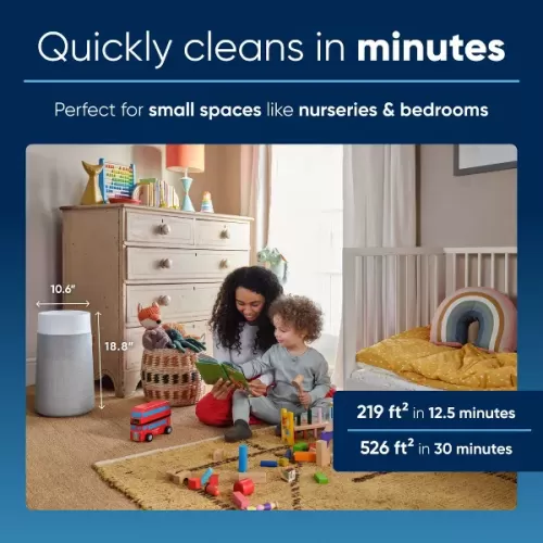 Blueair Pure 411i Max HEPA Air Purifier 1052 sq. ft. Coverage, Smartphone App Control, Quiet, Energy Star Certified
