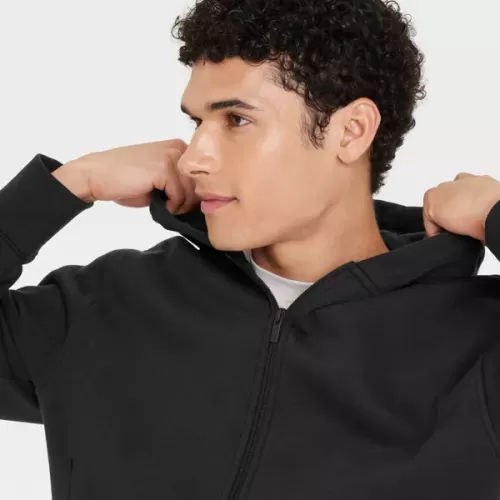 Men's Cotton Fleece Full Zip Hooded Sweatshirt