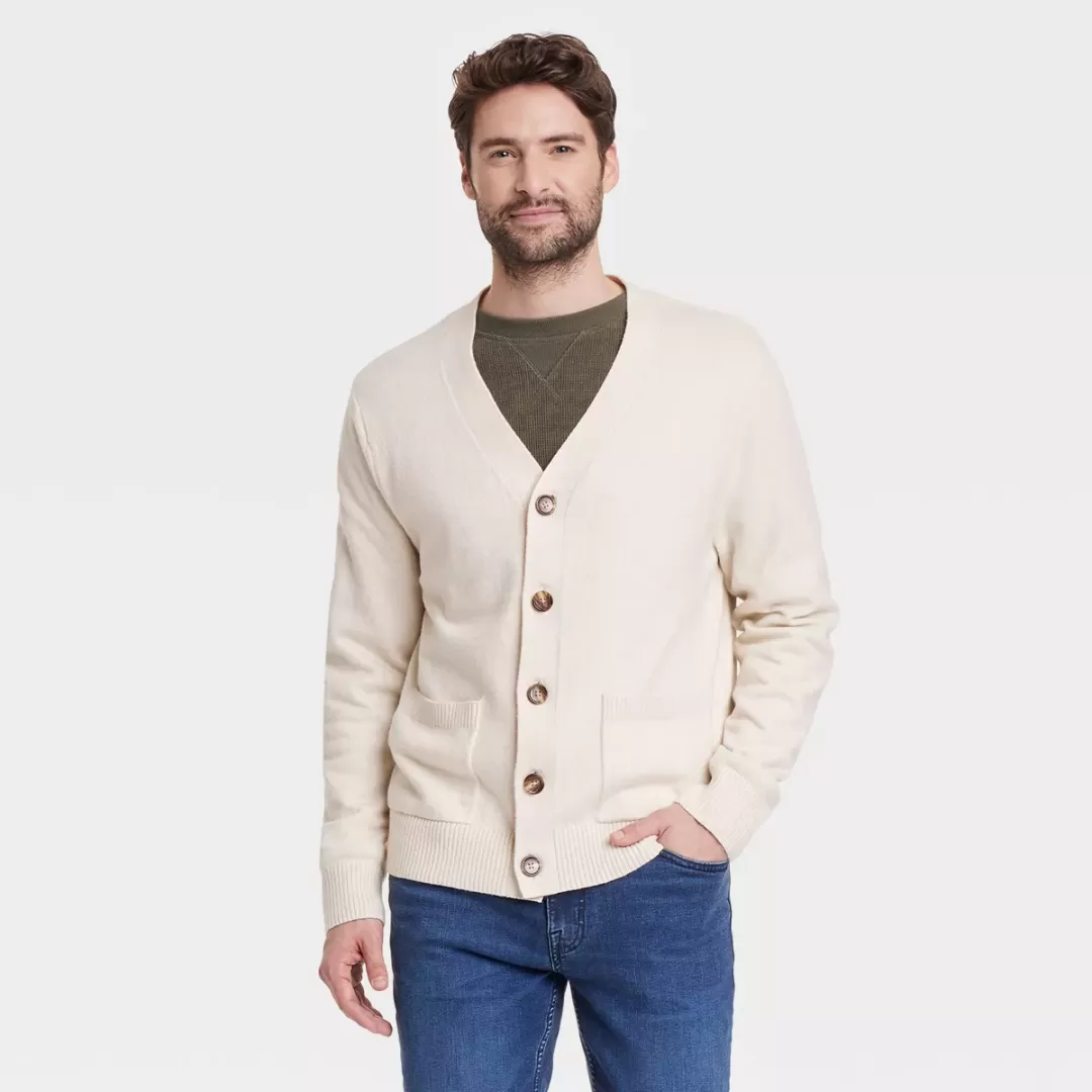 Men's V-Neck Cardigan Sweater