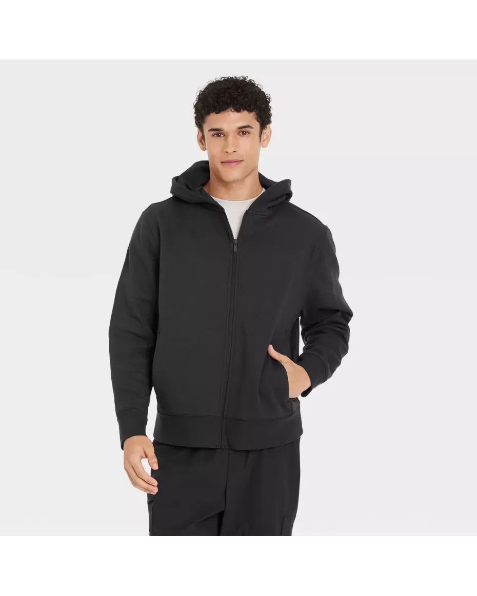 Men's Cotton Fleece Full Zip Hooded Sweatshirt
