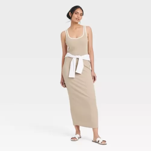 Women's Knit Midi Tank Dress