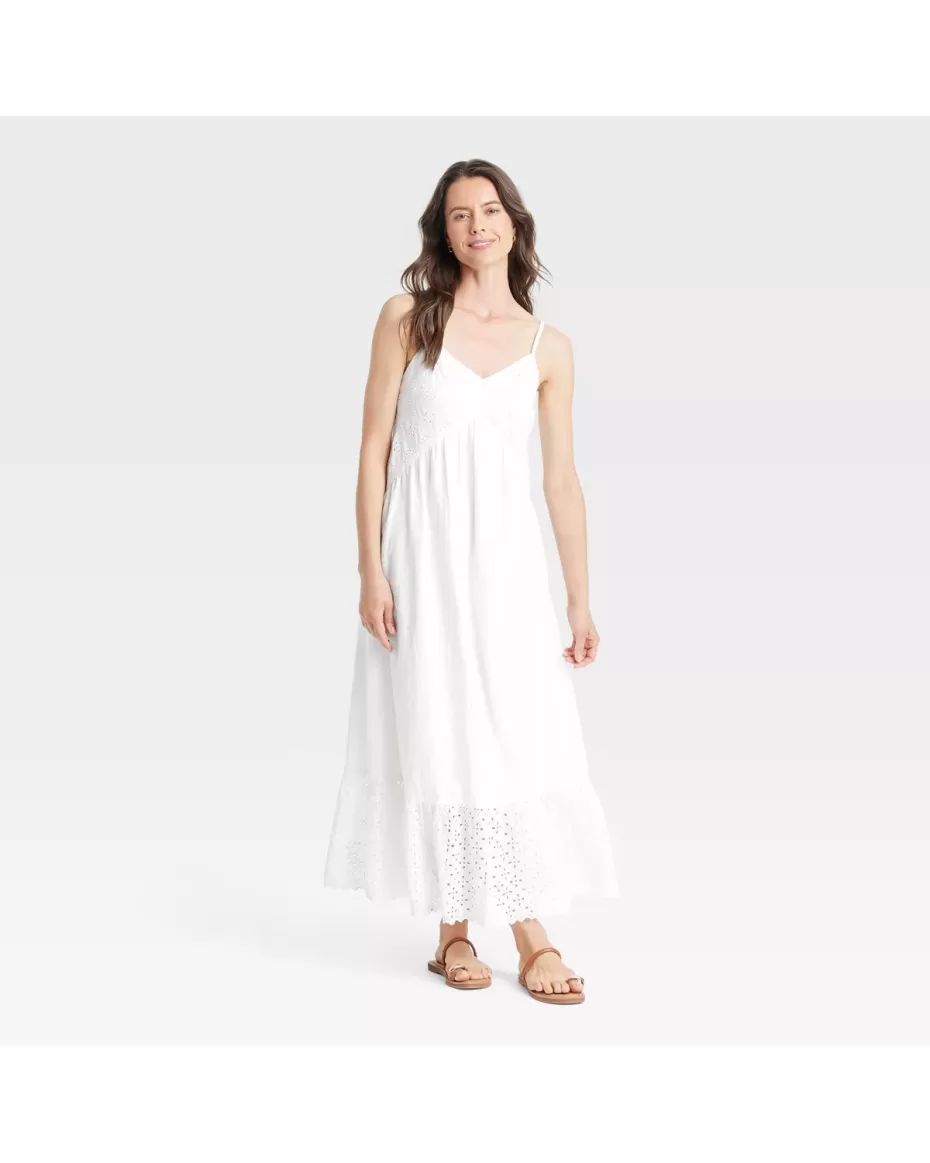Women's Eyelet Maxi Sundress