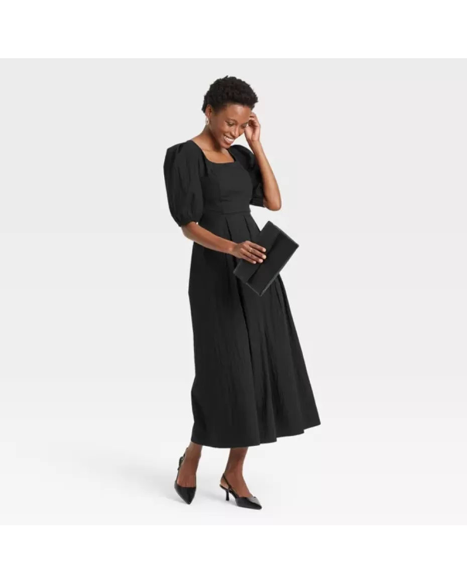 Women's Short Sleeve Midi Dress