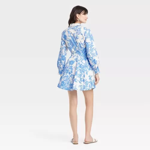 Women's Long Sleeve Mini Shirtdress