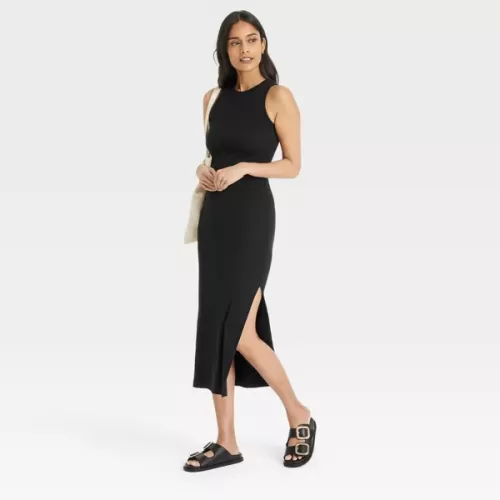 Women's Rib-Knit Maxi Bodycon Dress