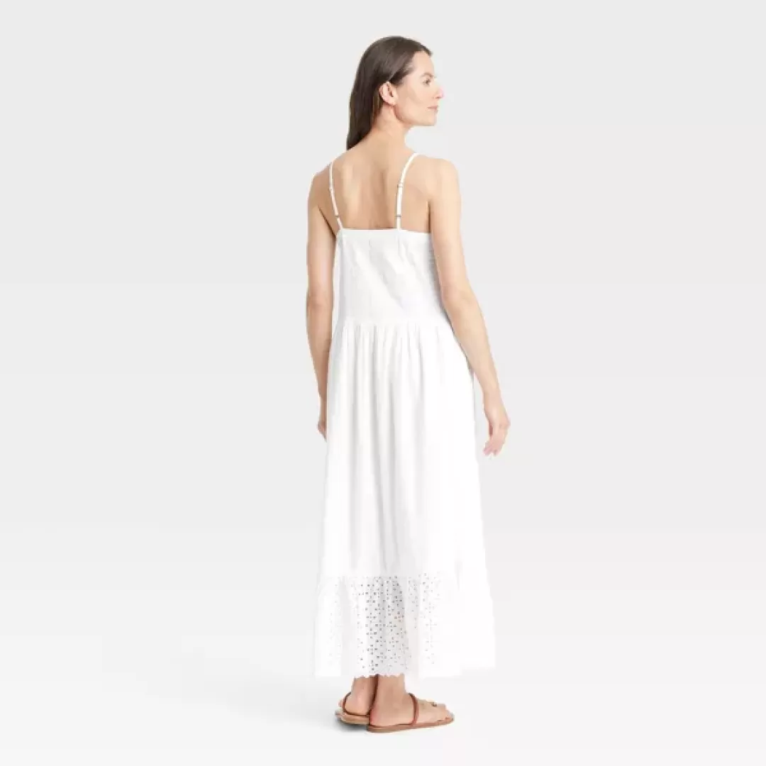 Women's Eyelet Maxi Sundress