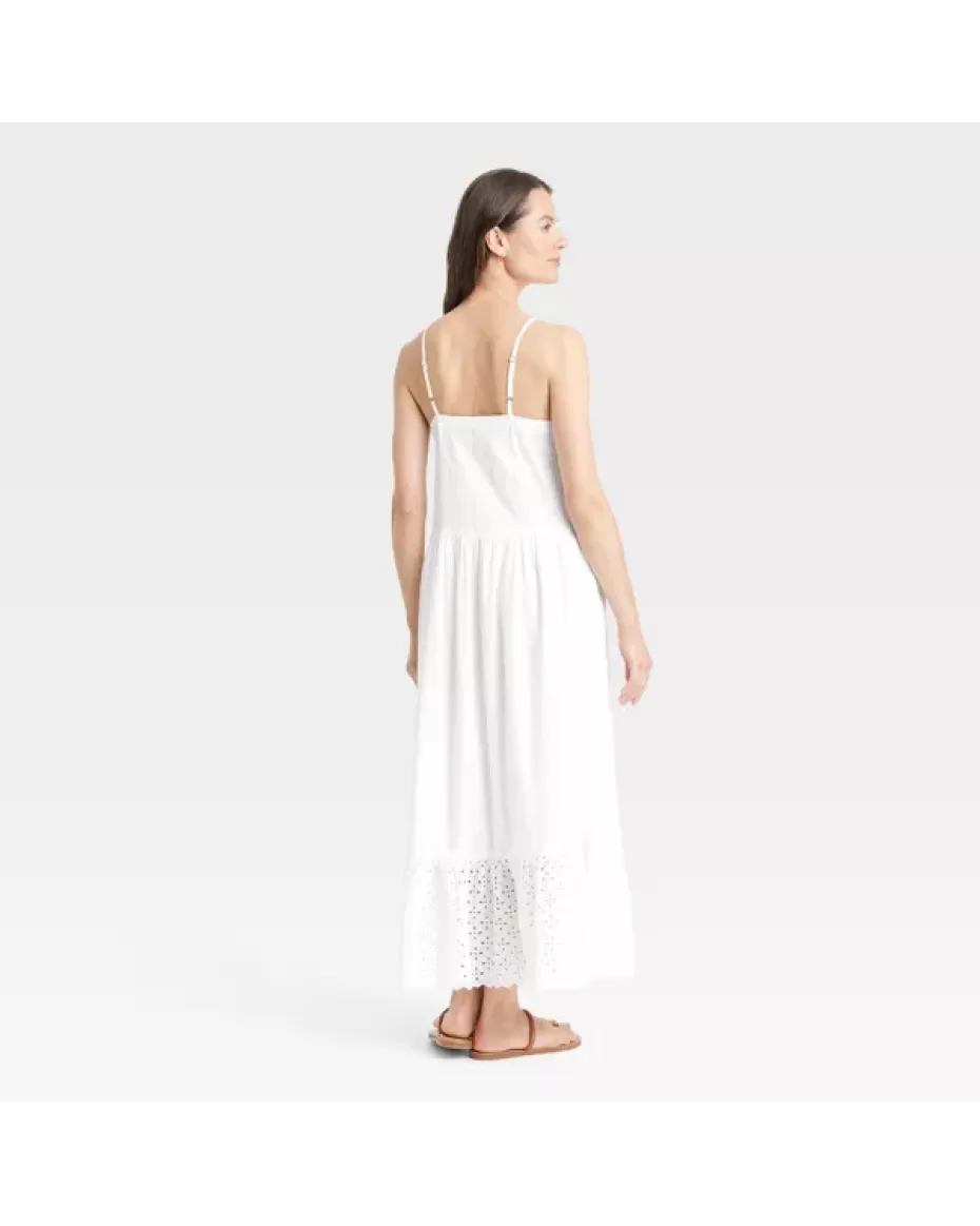 Women's Eyelet Maxi Sundress