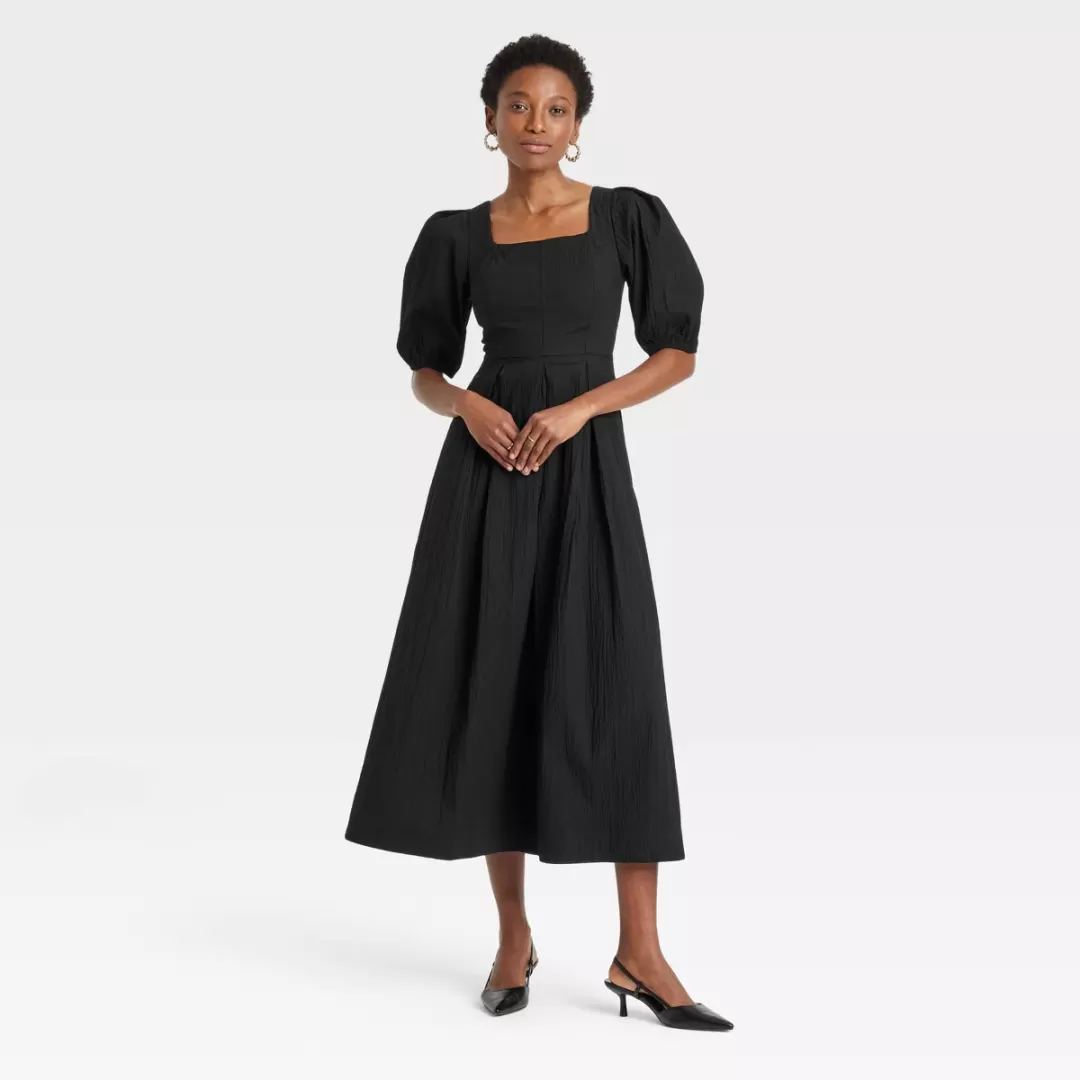 Women's Short Sleeve Midi Dress