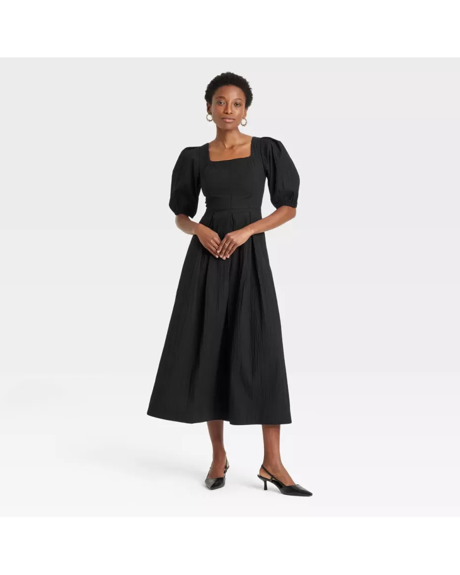 Women's Short Sleeve Midi Dress