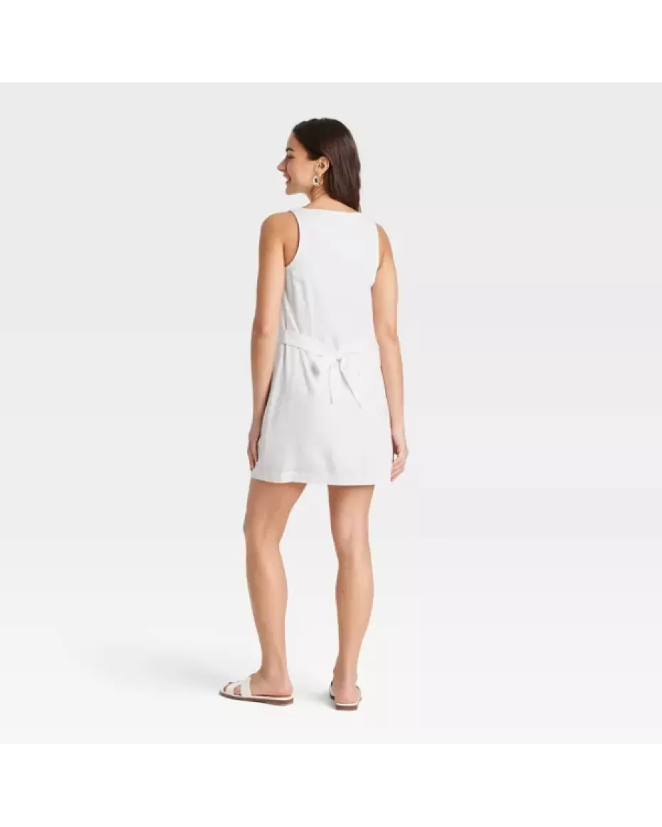 Women's Linen Mini Vest Dress
