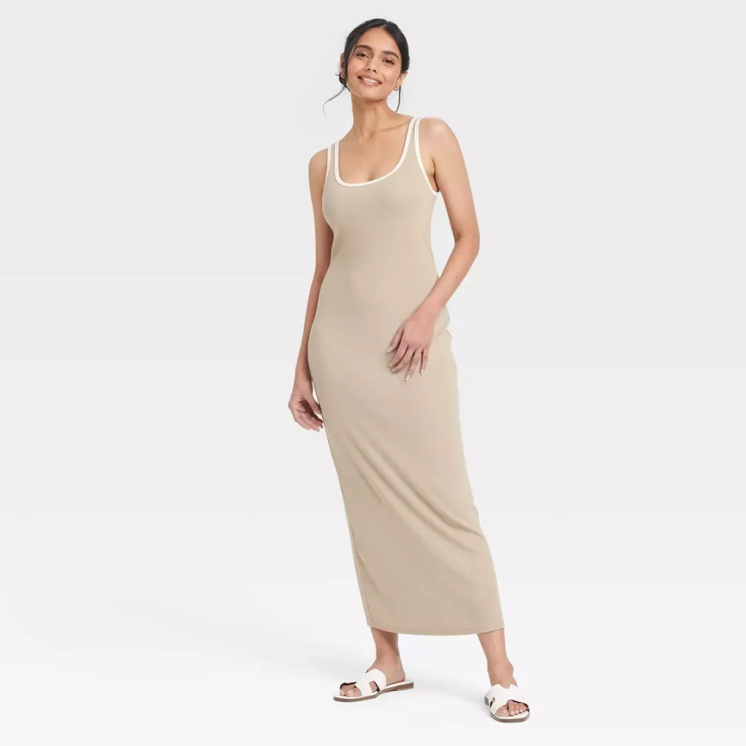 Women's Knit Midi Tank Dress
