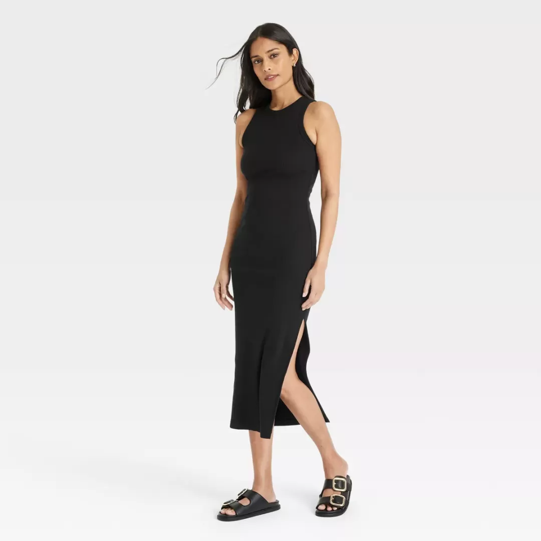 Women's Rib-Knit Maxi Bodycon Dress